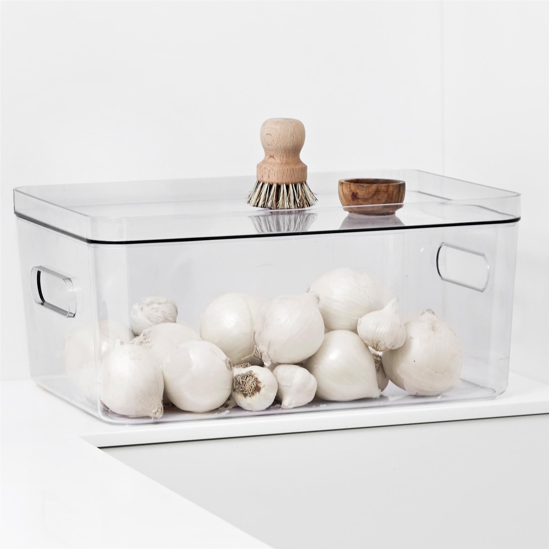 Large Clear Stacking Lidded Fridge Storage Box - Image 2