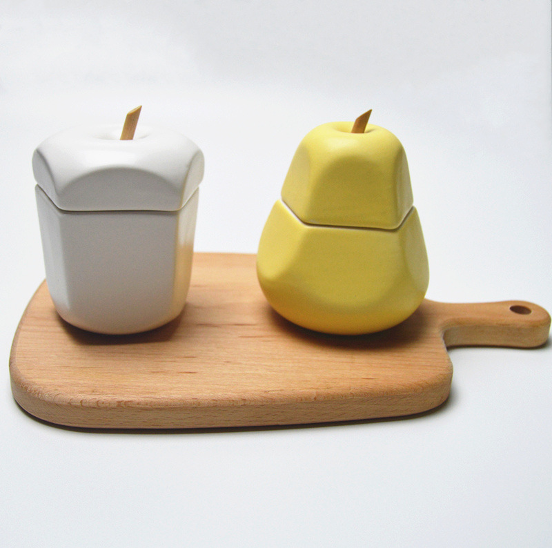Fruit-Shaped Ceramic Seasoning Jar - Image 2
