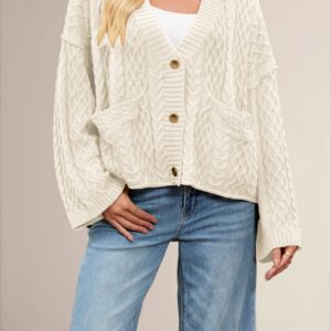 Cable Knit Oversized Cardigan