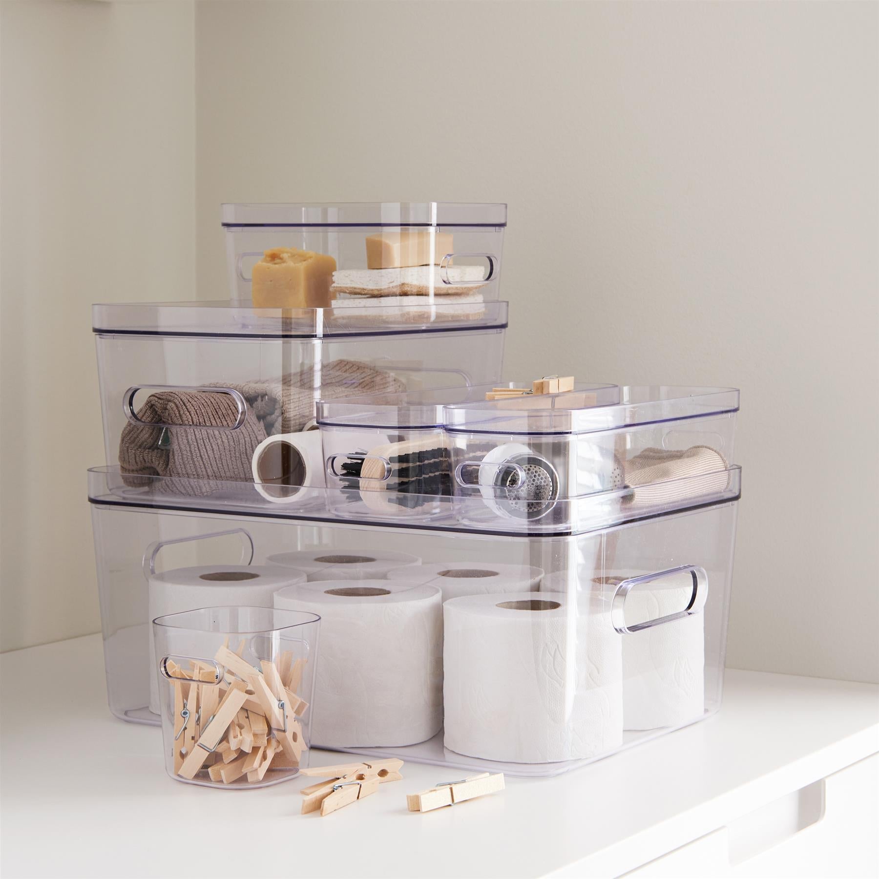 Large Clear Stacking Lidded Fridge Storage Box - Image 7