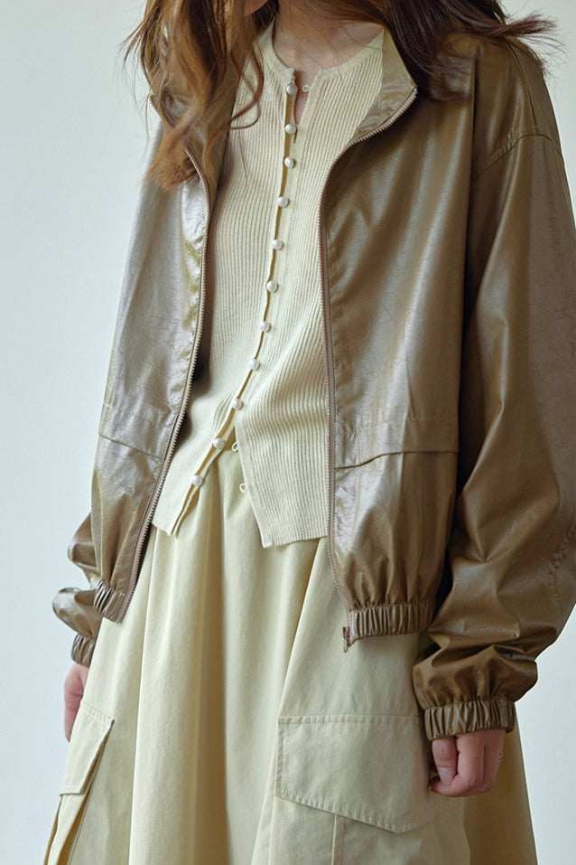 Sleek Wool Knit Cardigan