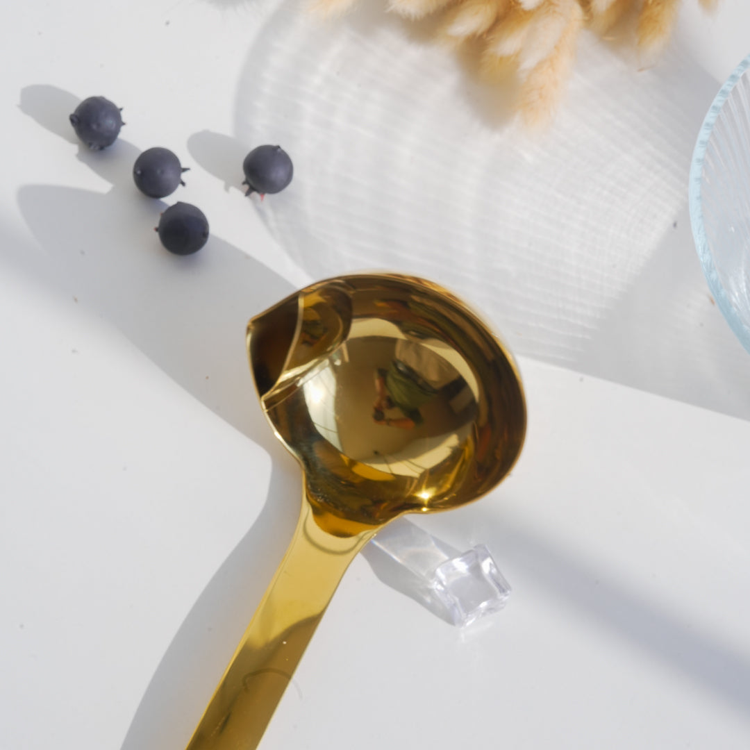 3-Piece Extra-Large Stainless Steel Serving Ladle Set with Oil Separator - Image 8