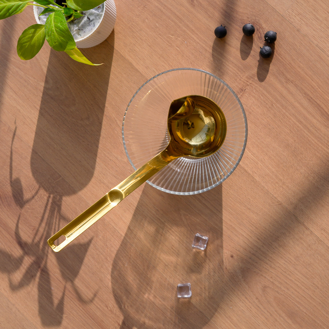 3-Piece Extra-Large Stainless Steel Serving Ladle Set with Oil Separator - Image 5