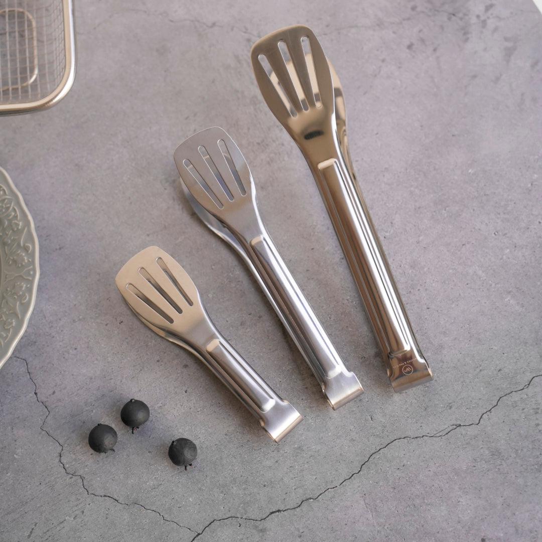 Stainless Steel Multipurpose Tongs – 4 Sizes – Gold & Silver - Image 9