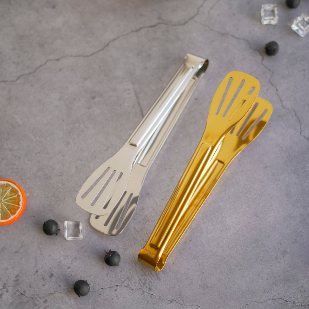 Stainless Steel Multipurpose Tongs – 4 Sizes – Gold & Silver - Image 31