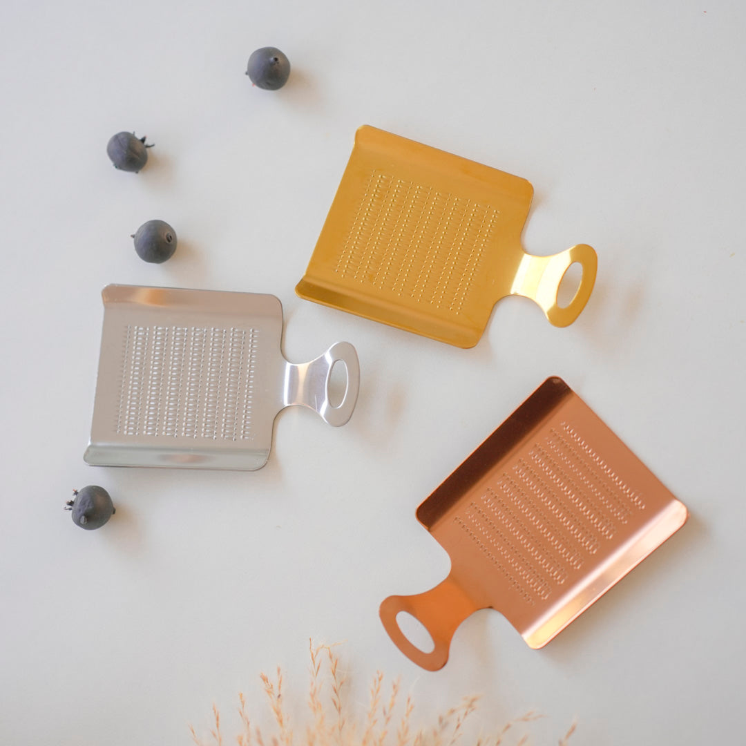 Mini Stainless Steel Grater for Ginger, Garlic & Lemon Zest – Gold, Silver & Rose Gold - Image 10