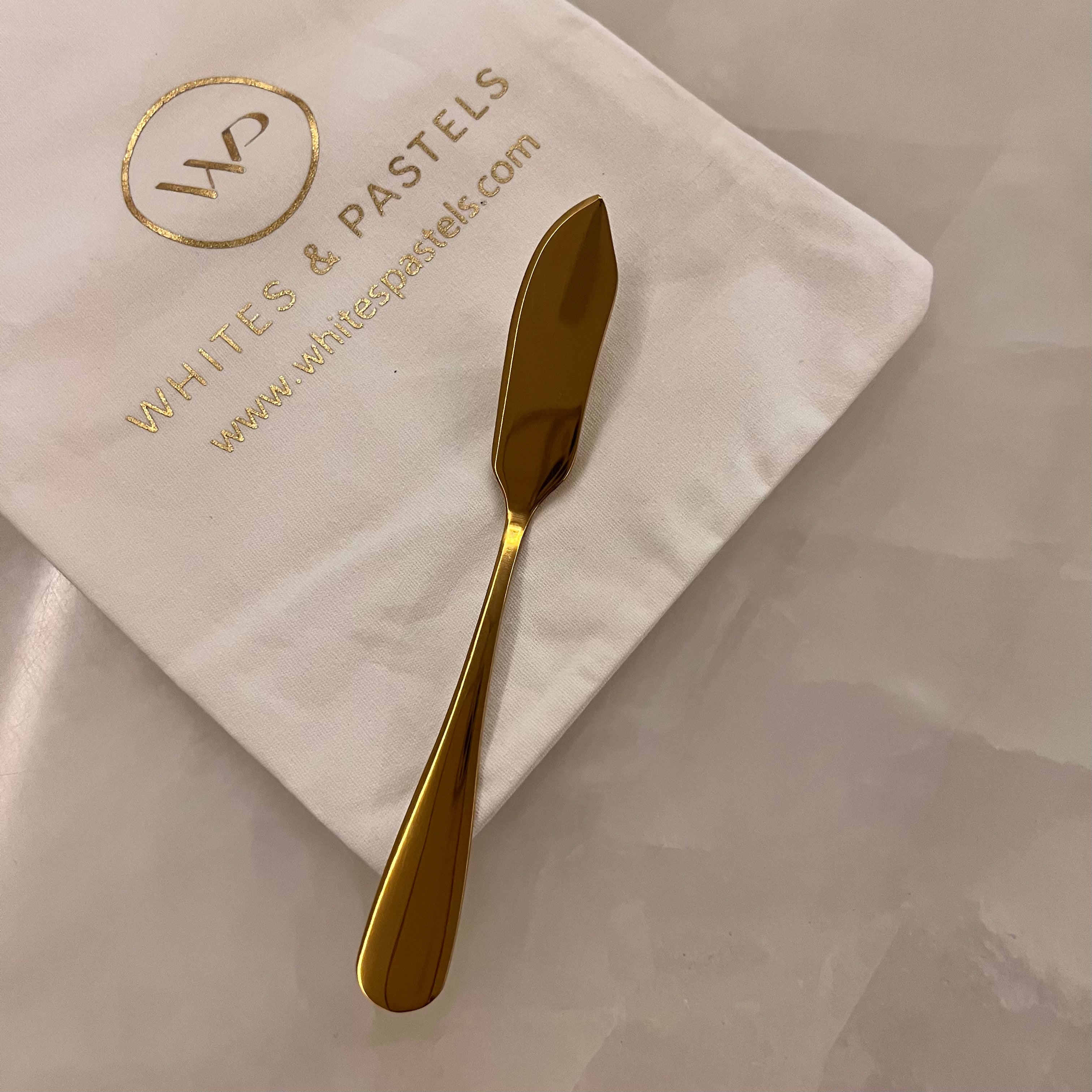 Small Butter Knife & Spreader – Gold & Silver - Image 2