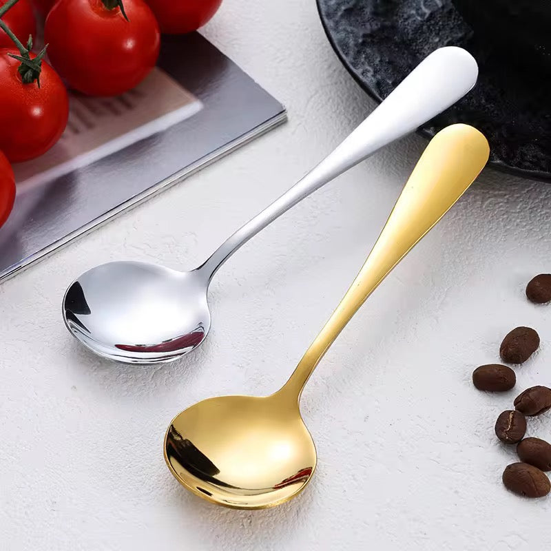 Soup Spoons – Silver & Gold – Set of 4 - Image 3