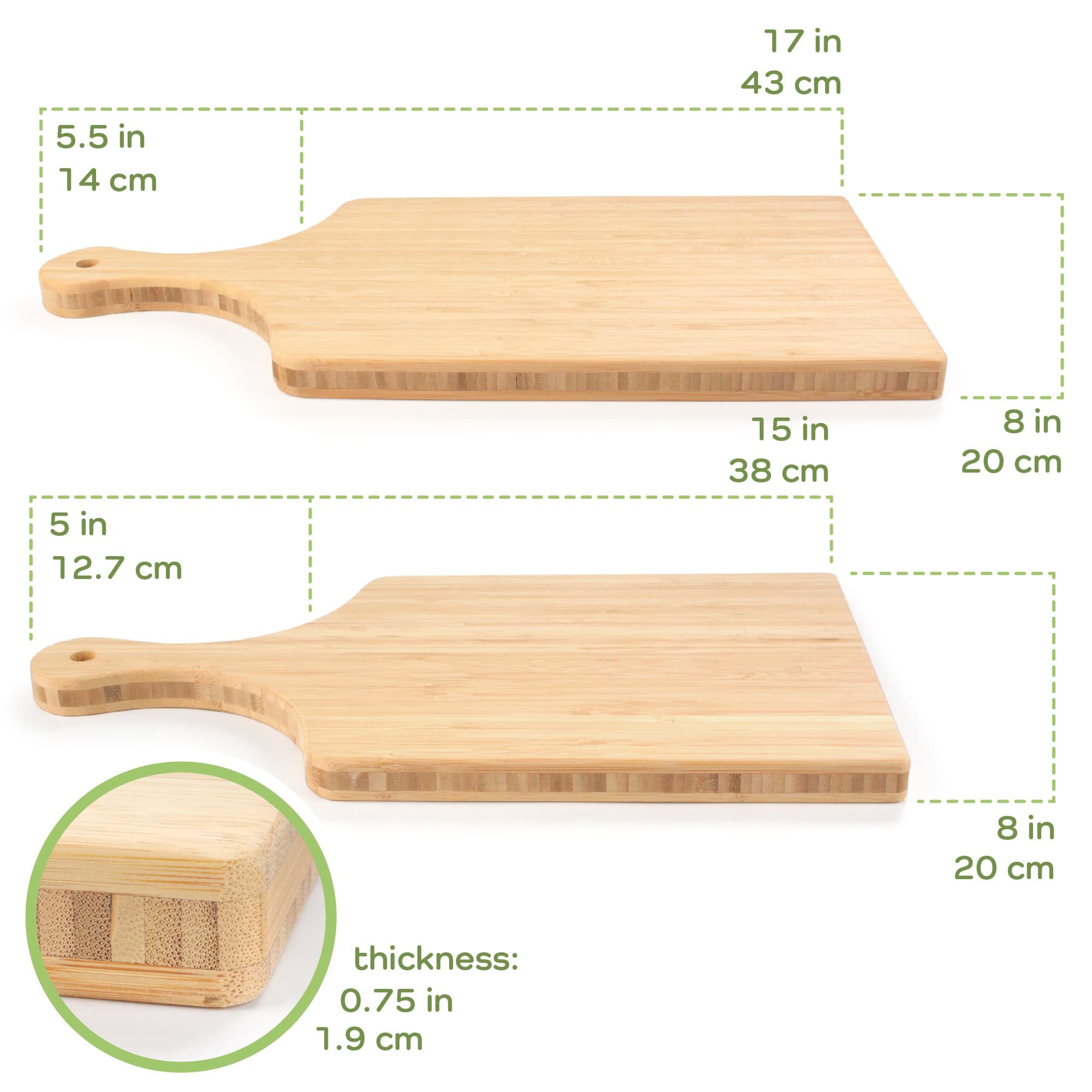 Paddle Bamboo Cutting Board with Hanging Hole - Image 2