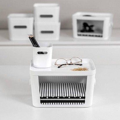 Compact Clear Open-Front Storage Bin - Image 12