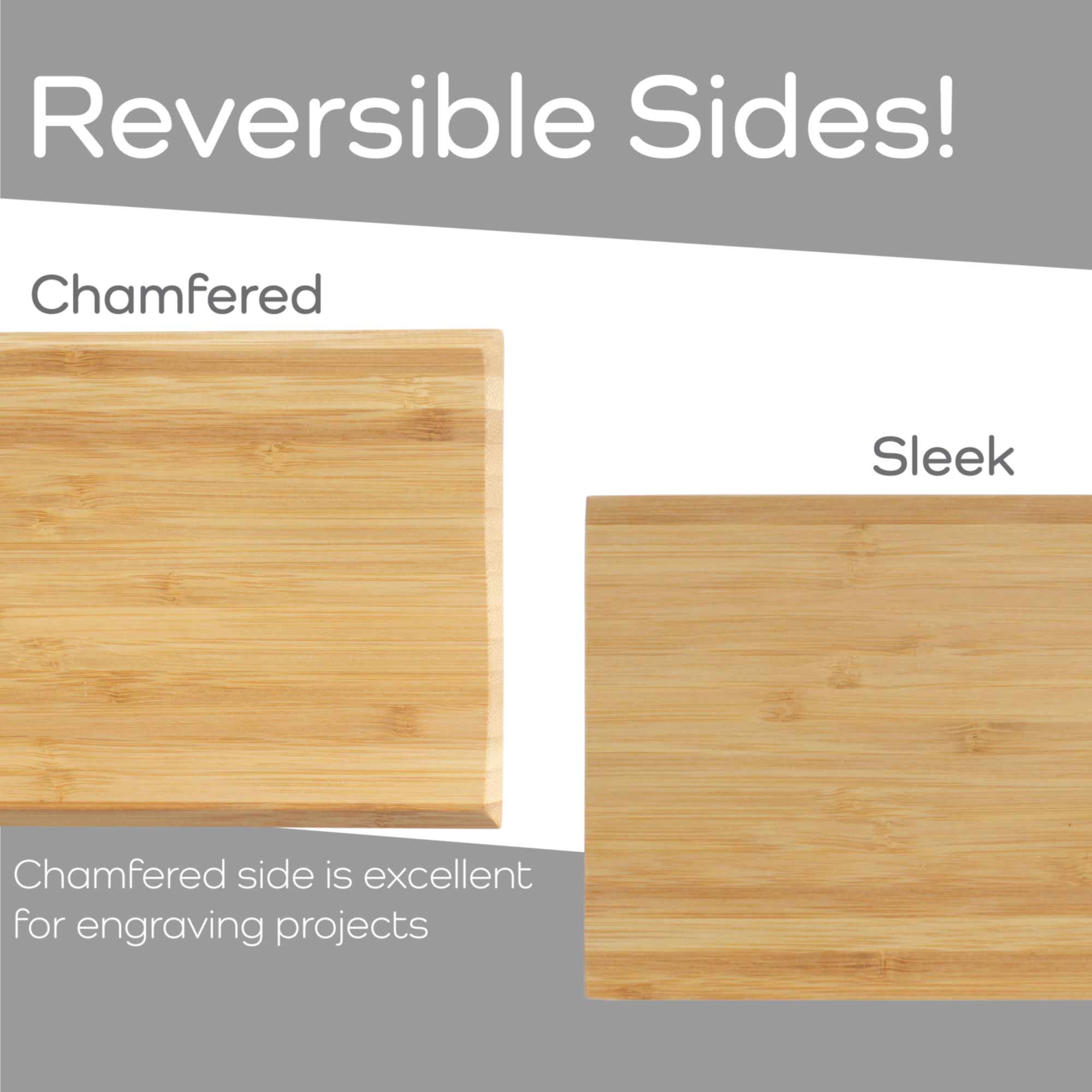 Bamboo Cutting Board with Chamfered Edge - 7.9" x 5.5" x 0.75" - Image 4