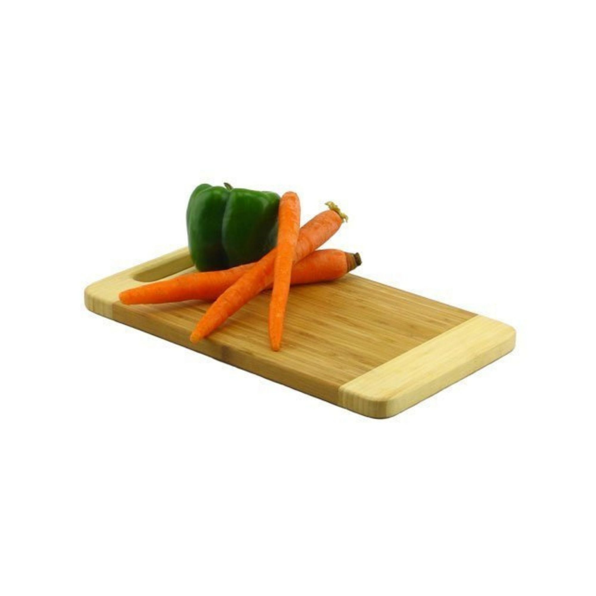 Two-Tone Bamboo Cutting Board with Handle – 14.2" x 7.9" x 0.75" - Image 2