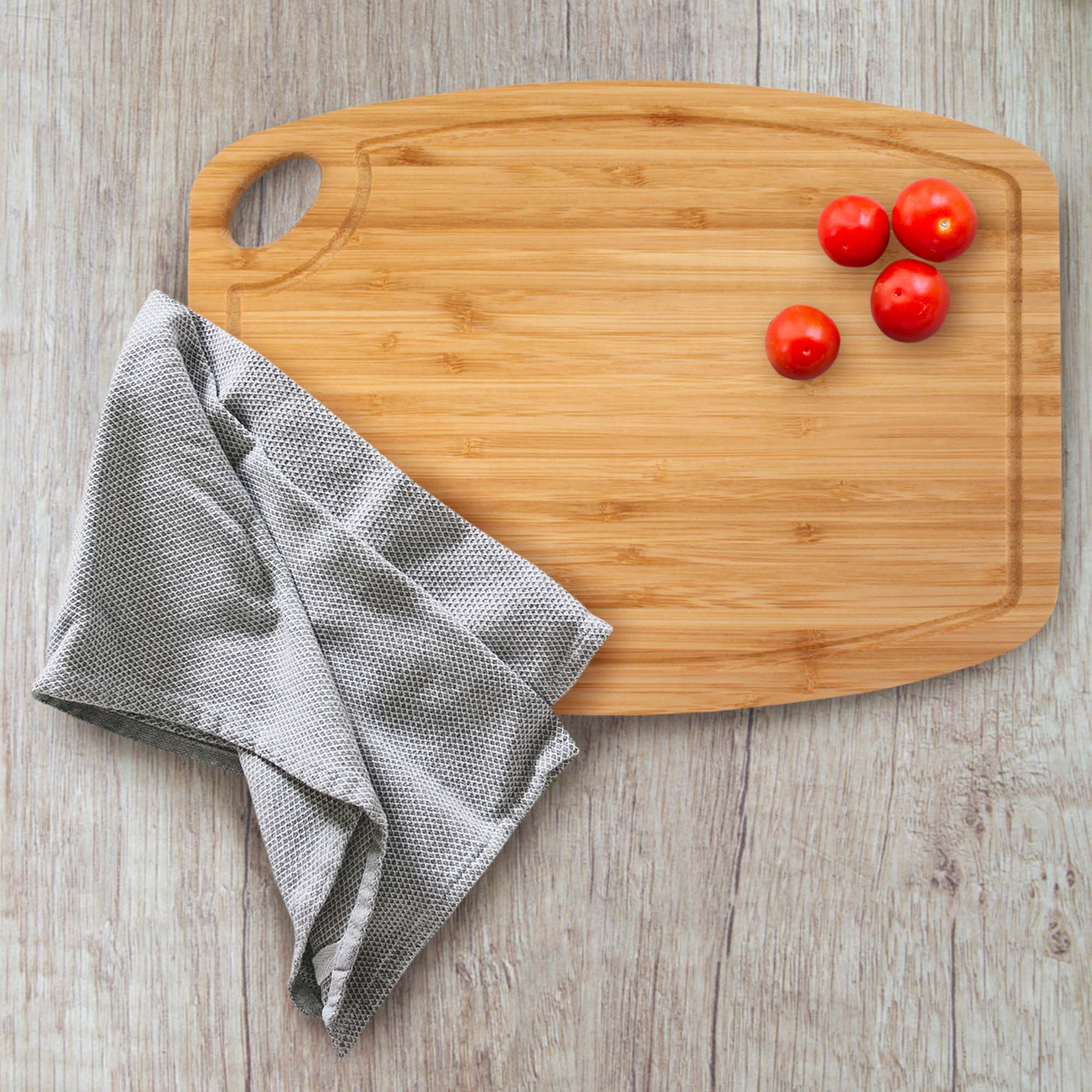 Vertical Cut Bamboo Cutting Board with Hanging Hole 11.75" x 8.63" x 0.40" / 0.75" - Image 4