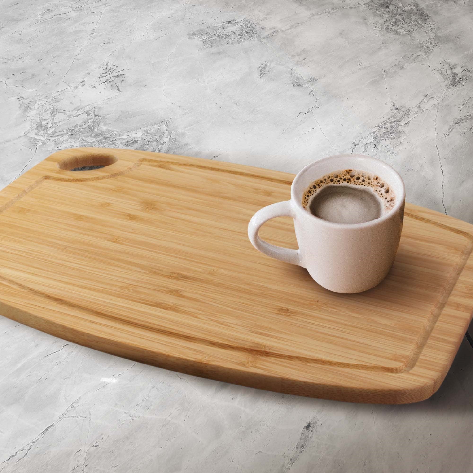 Vertical Cut Bamboo Cutting Board with Hanging Hole 11.75" x 8.63" x 0.40" / 0.75" - Image 9