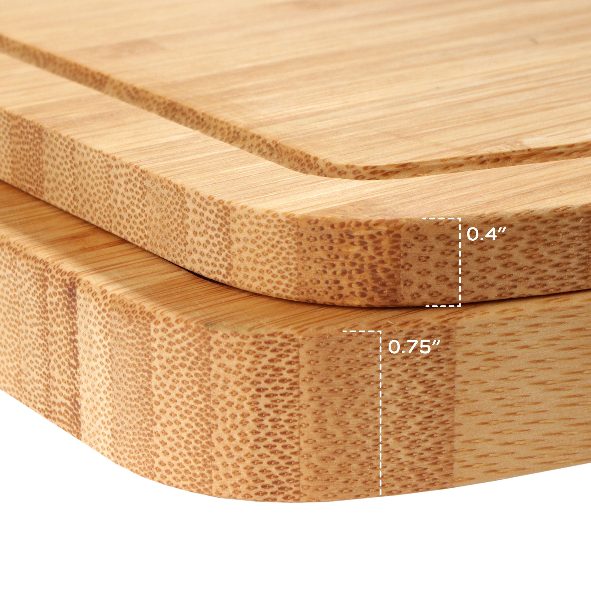Vertical Cut Bamboo Cutting Board with Hanging Hole 11.75" x 8.63" x 0.40" / 0.75" - Image 10