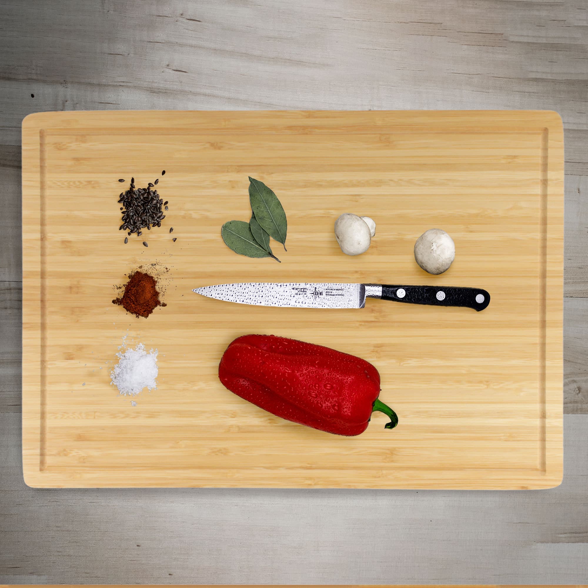 Grooved Bamboo Cutting Board – 16.85" x 11.75" x 0.5" / 0.6" - Image 6