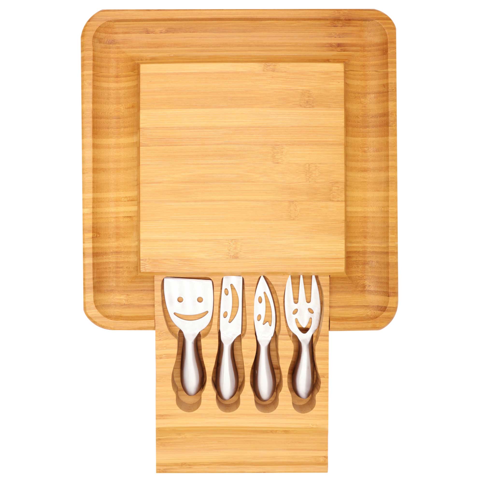 Bamboo Cheese & Sushi Serving Board with Cutlery Set - Image 5