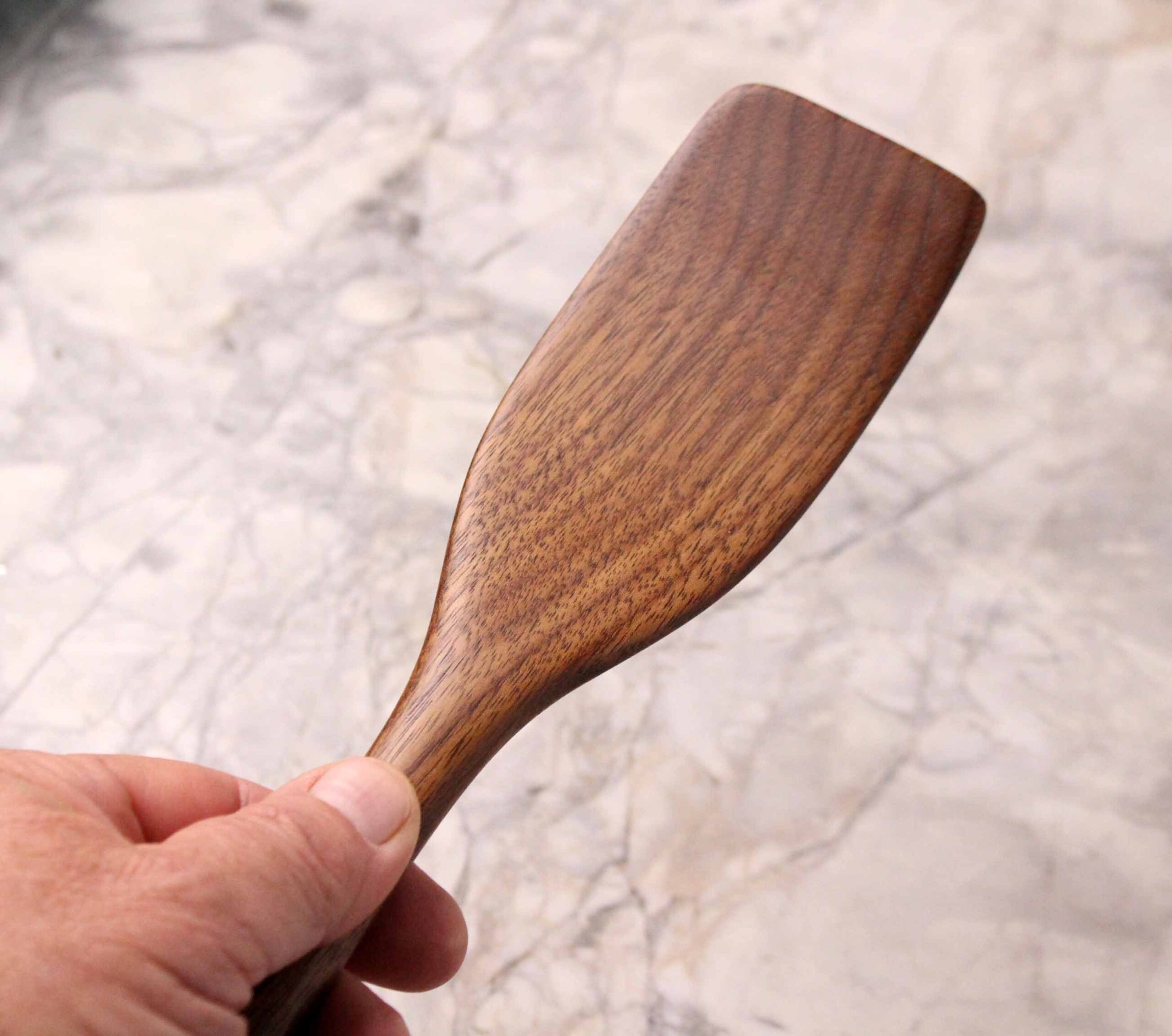 Medium Wooden Stirring & Turning Spatula – Black Walnut - Image 10