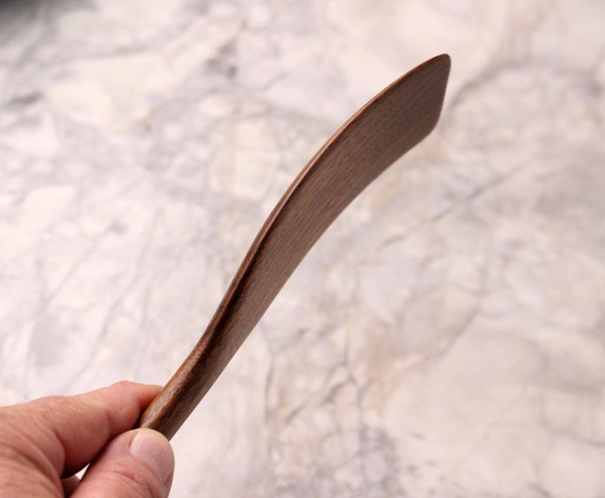 Medium Wooden Stirring & Turning Spatula – Black Walnut - Image 4