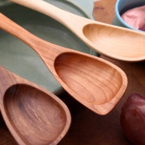 Hybrid Wooden Roux Spoon Spatula – Walnut, Cherry or Maple