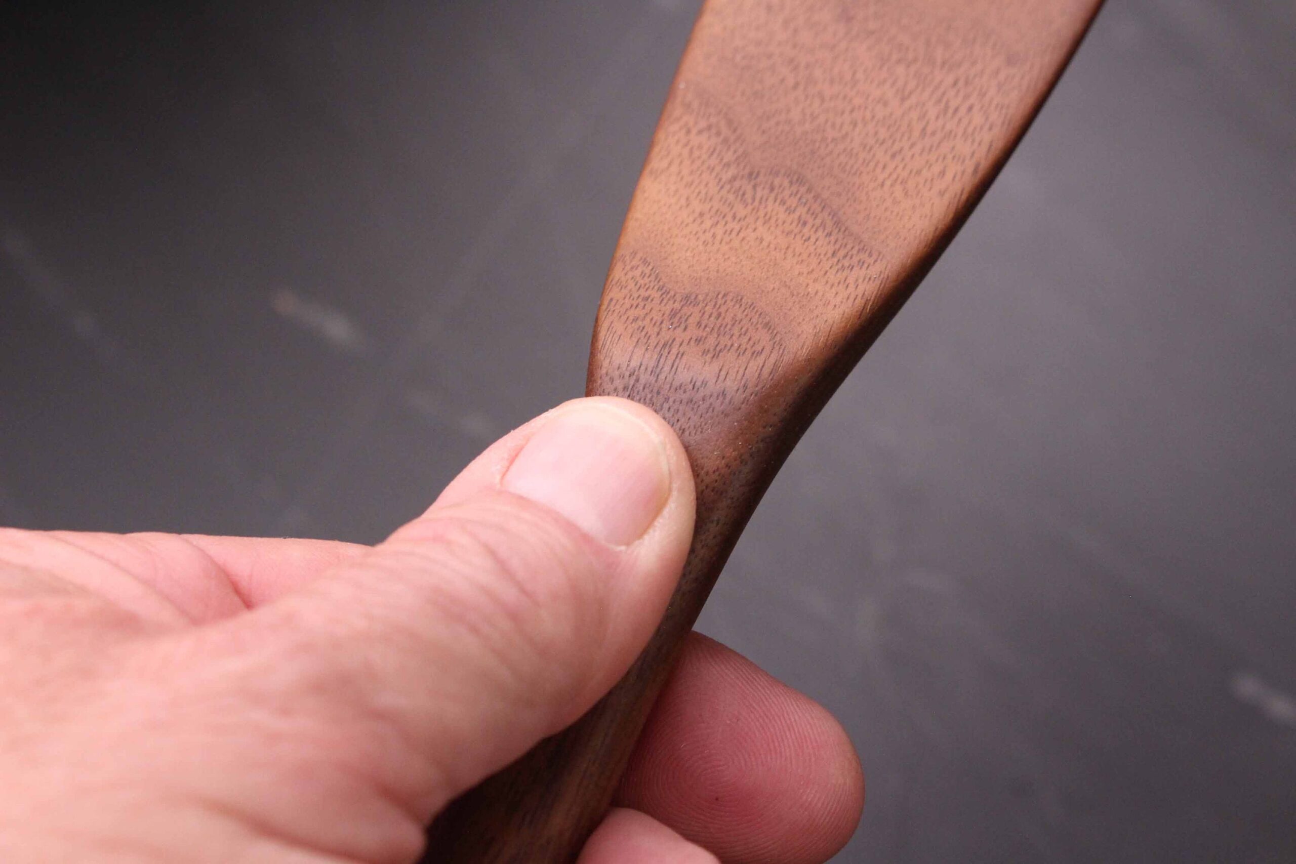 Right-Handed Wooden Spurtle – Walnut Wood - Image 5