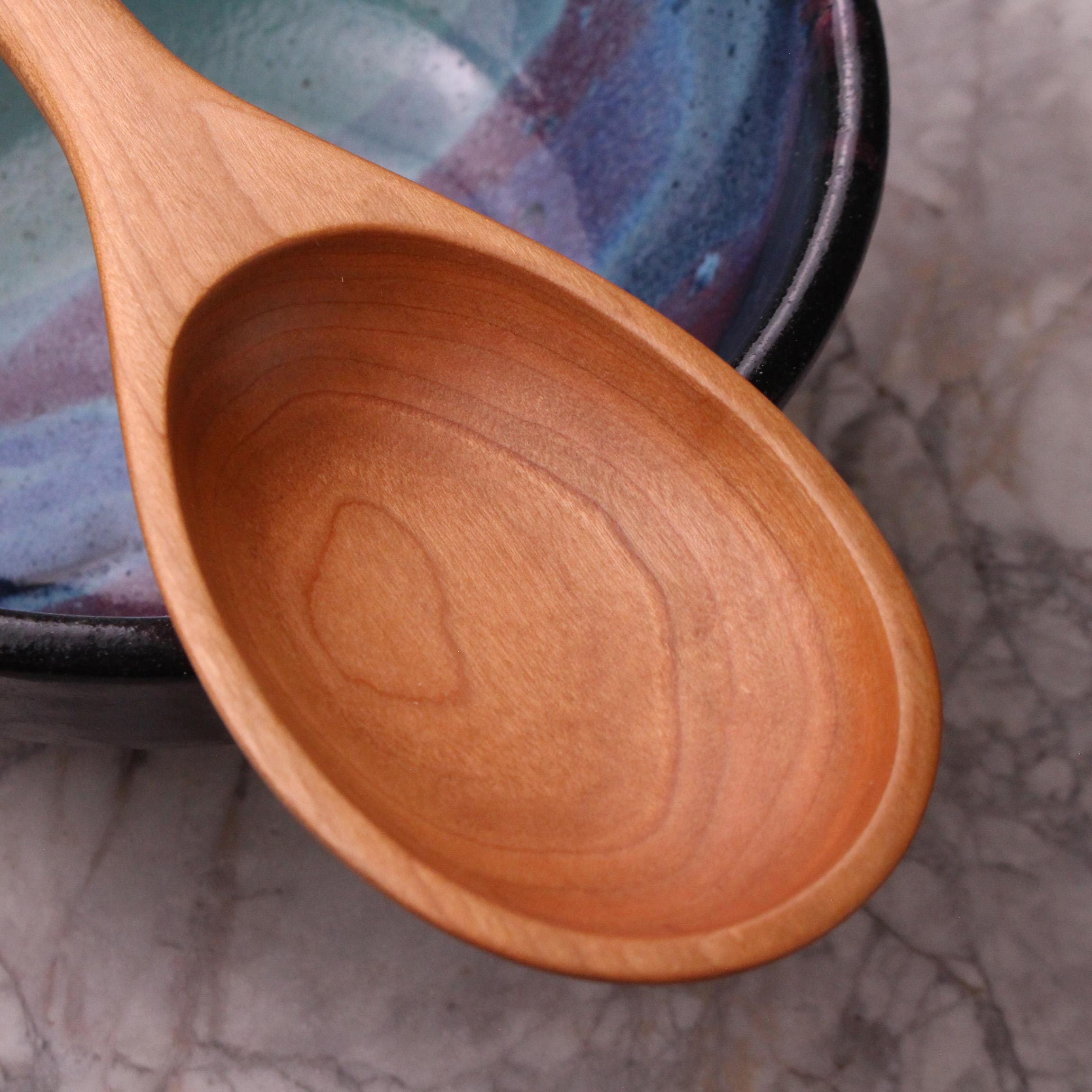 Wooden Stirring & Mixing Spoon – Cherry, Maple & Walnut - Image 2