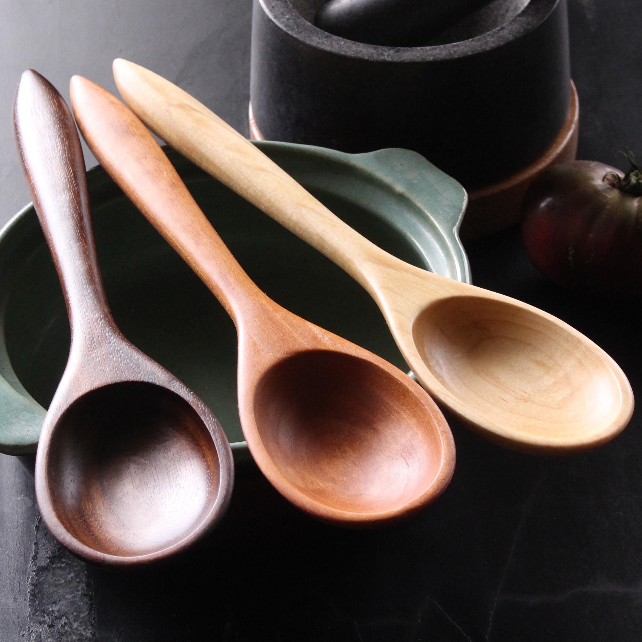 Wooden Stirring & Mixing Spoon – Cherry, Maple & Walnut