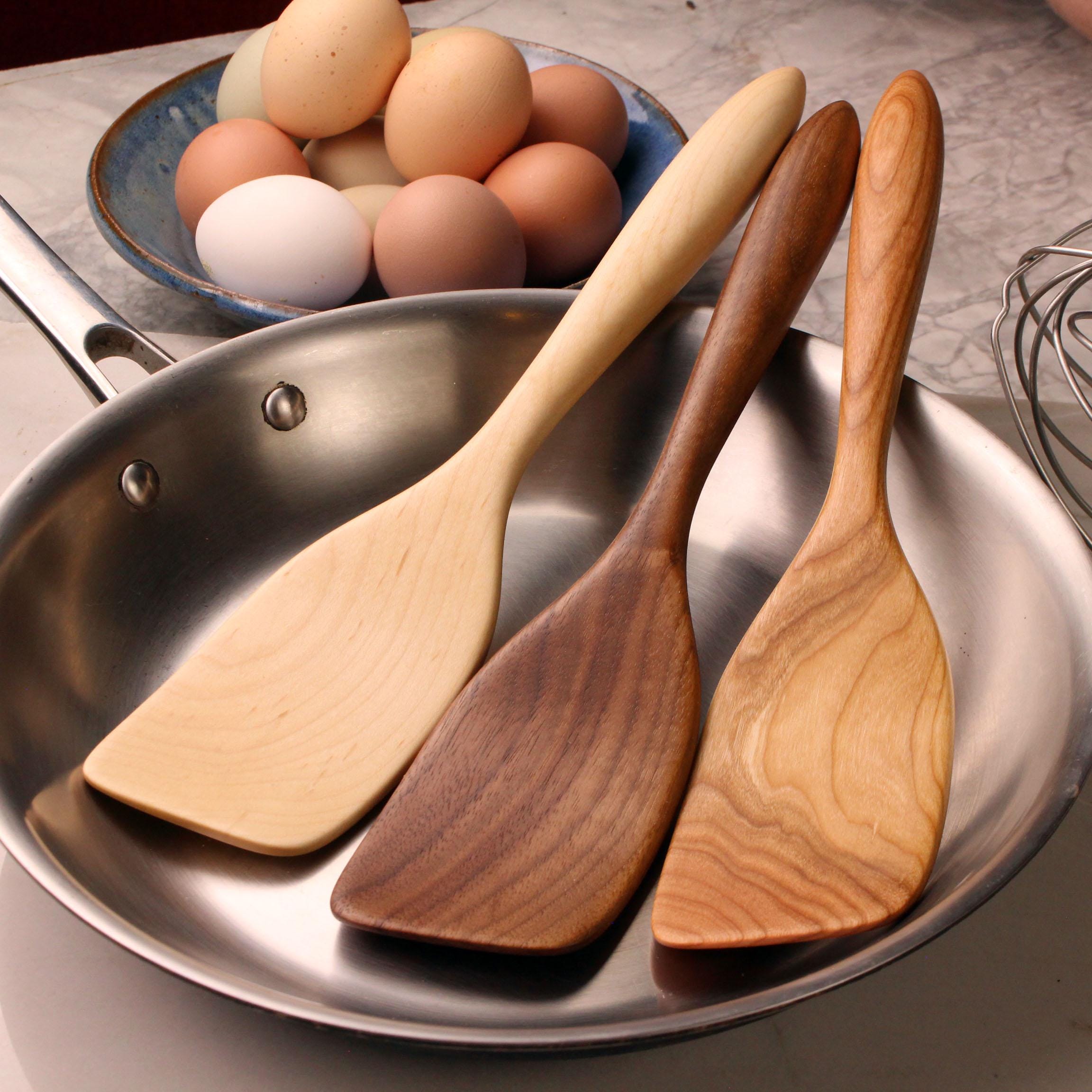 Wooden Stirring Spatula – Walnut, Cherry or Maple