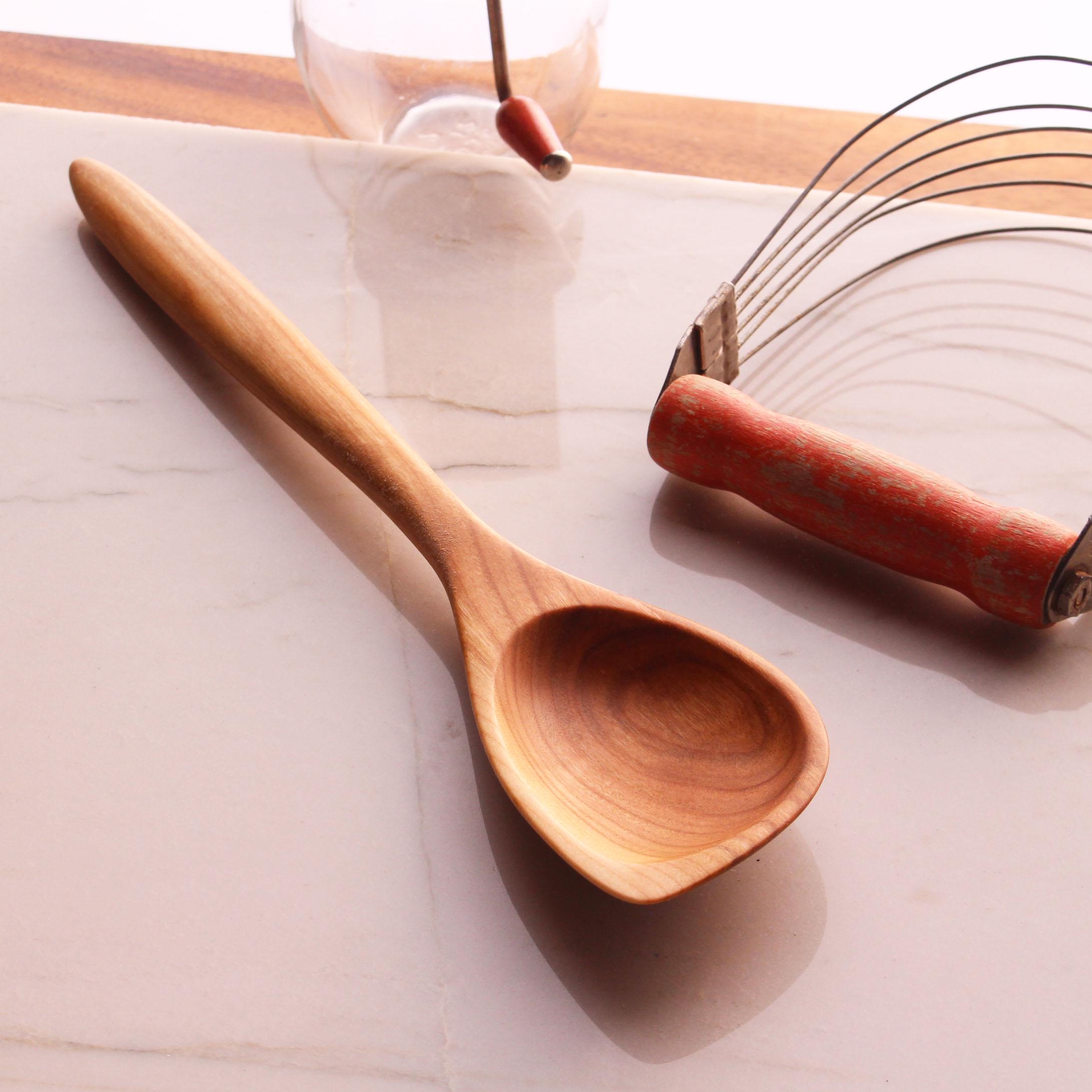 Wooden Spatula Spoon – Cherry, Walnut, Maple or Bird's Eye Maple - Image 5