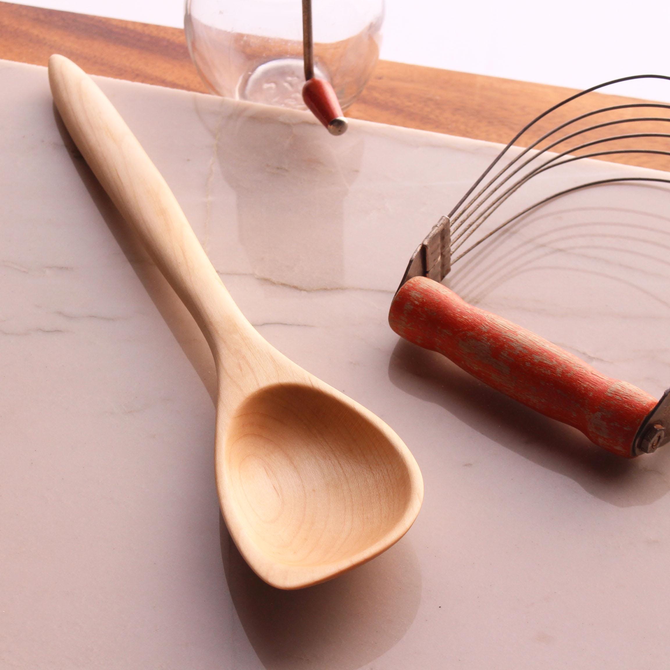 Wooden Spatula Spoon – Cherry, Walnut, Maple or Bird's Eye Maple - Image 8