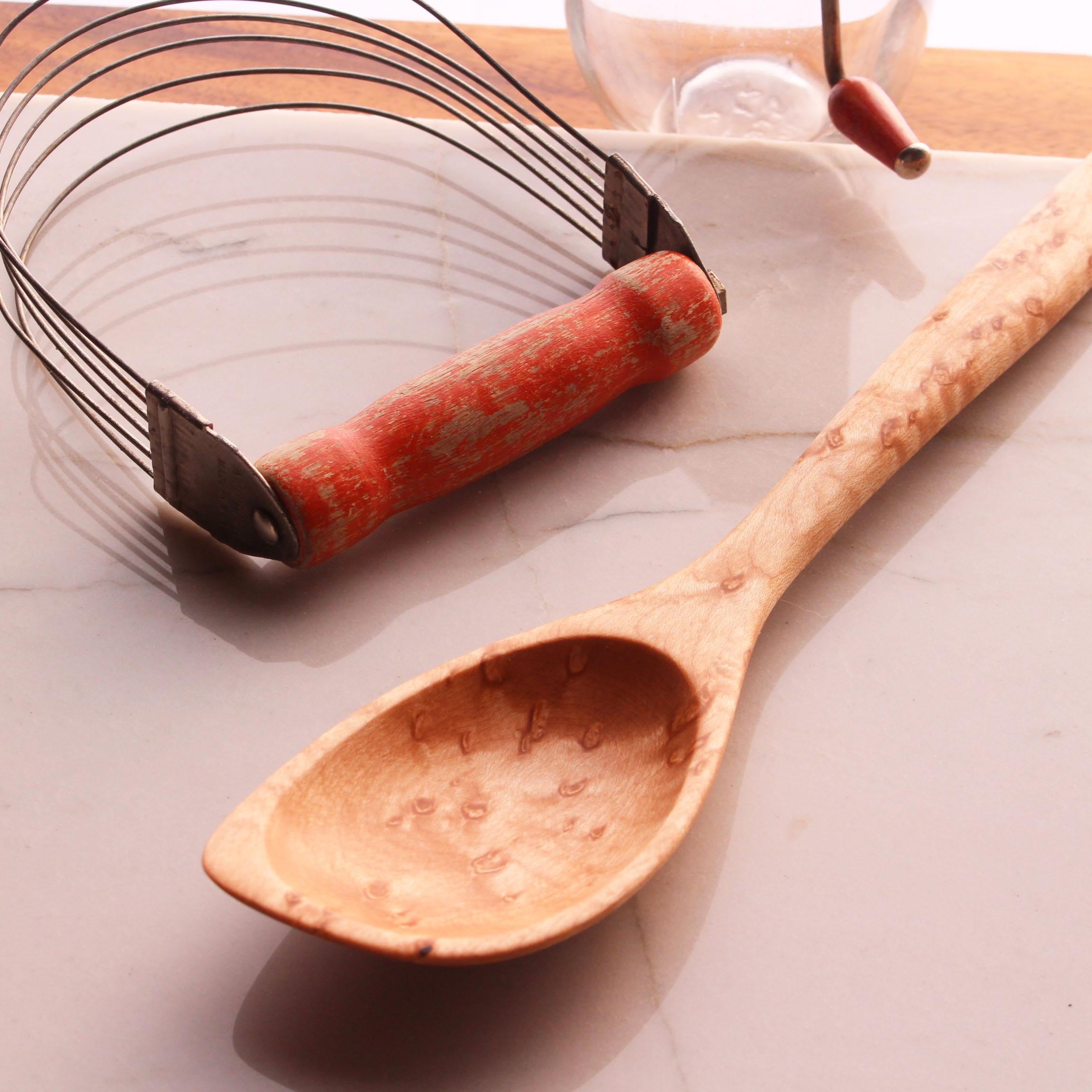 Wooden Spatula Spoon – Cherry, Walnut, Maple or Bird's Eye Maple - Image 3