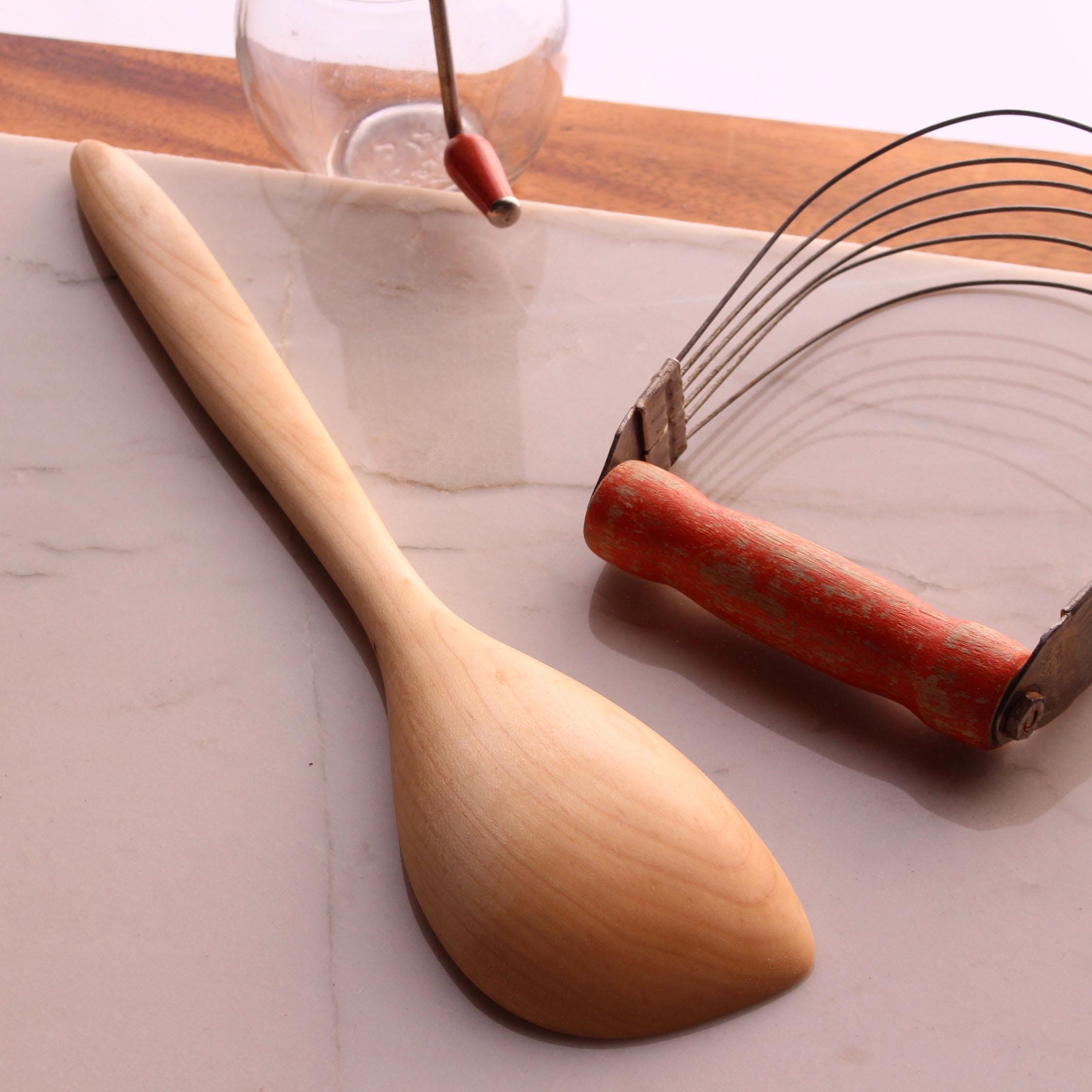 Wooden Spatula Spoon – Cherry, Walnut, Maple or Bird's Eye Maple - Image 11