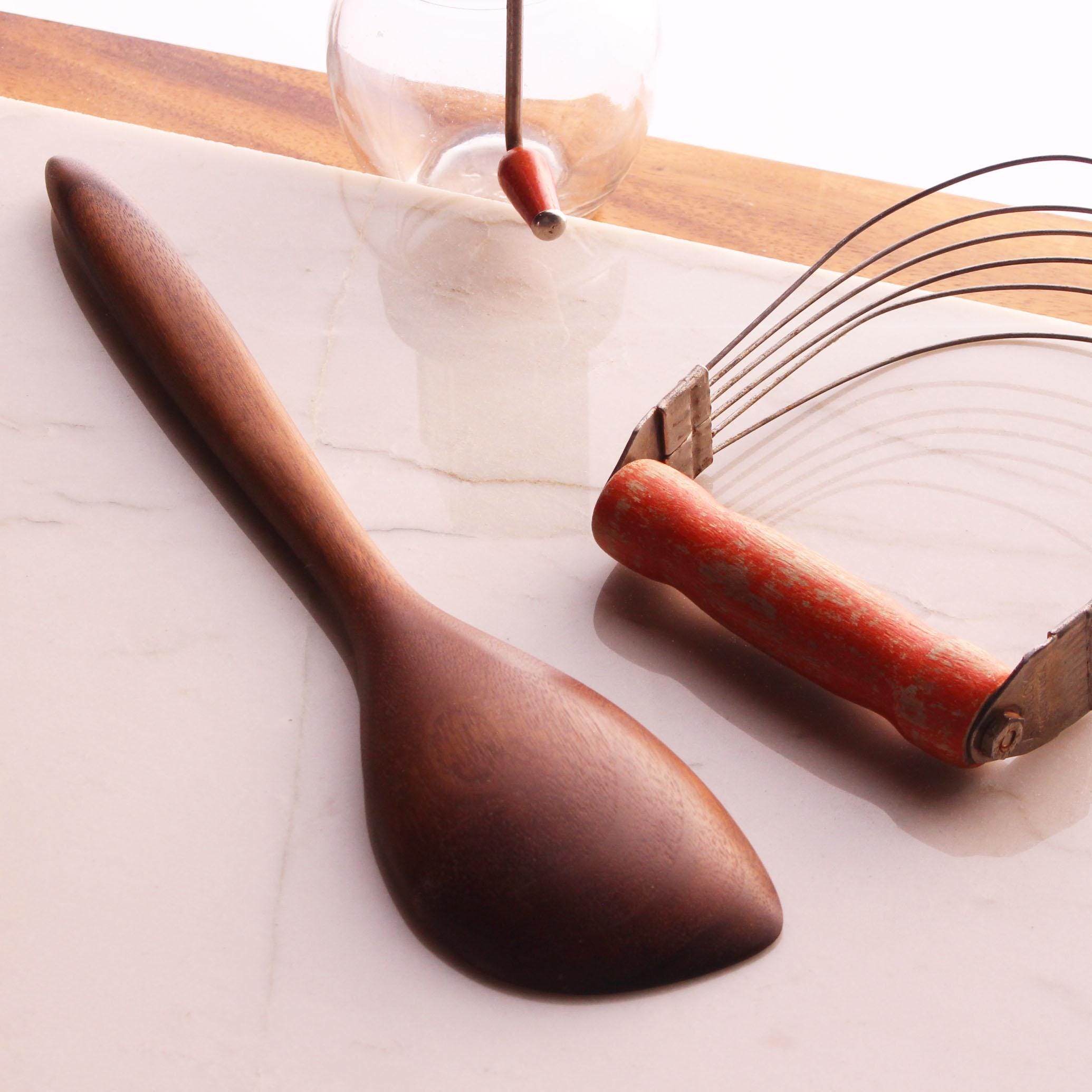 Wooden Spatula Spoon – Cherry, Walnut, Maple or Bird's Eye Maple - Image 14
