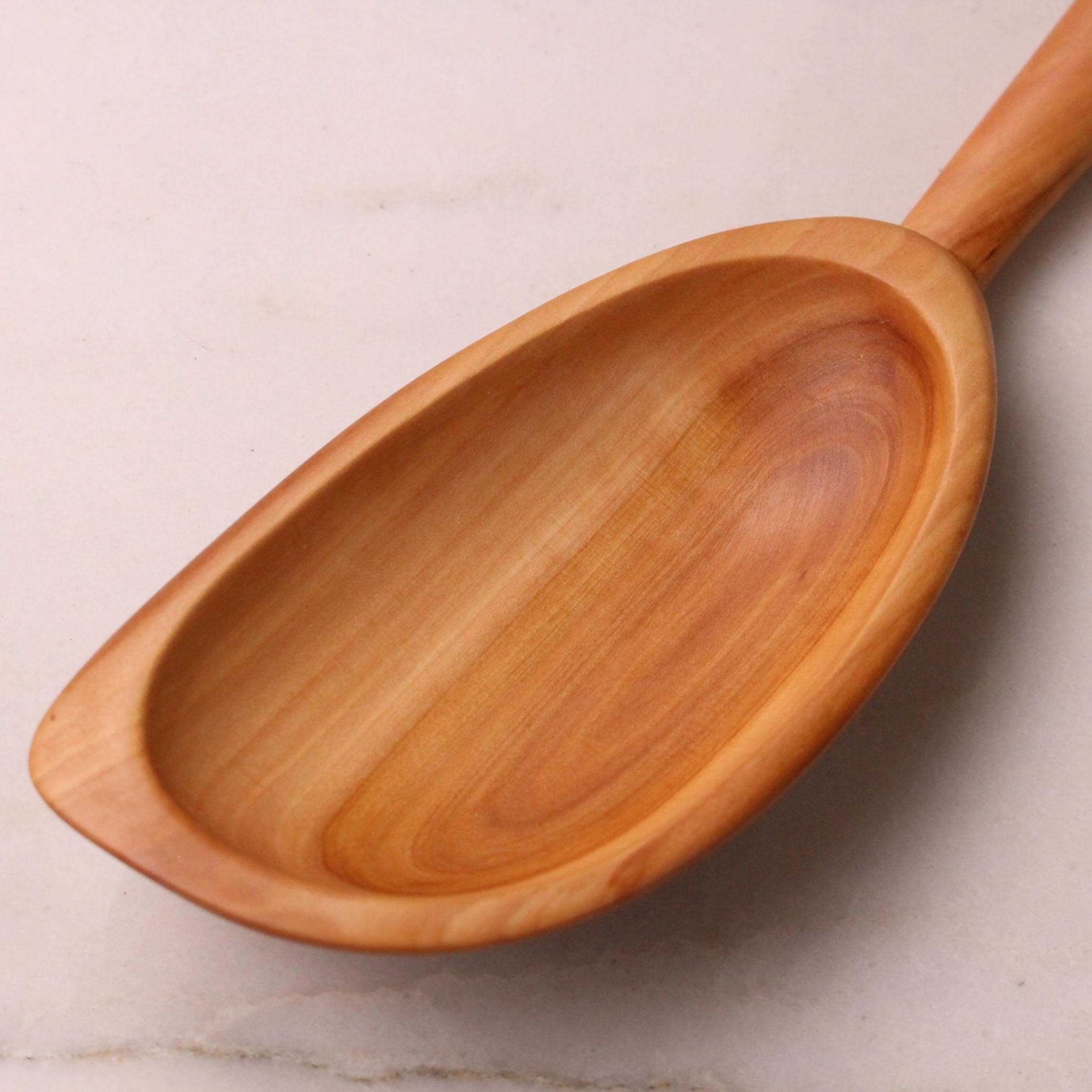 Wooden Stirring Spoon with Spatula End – Apple Wood - Image 5